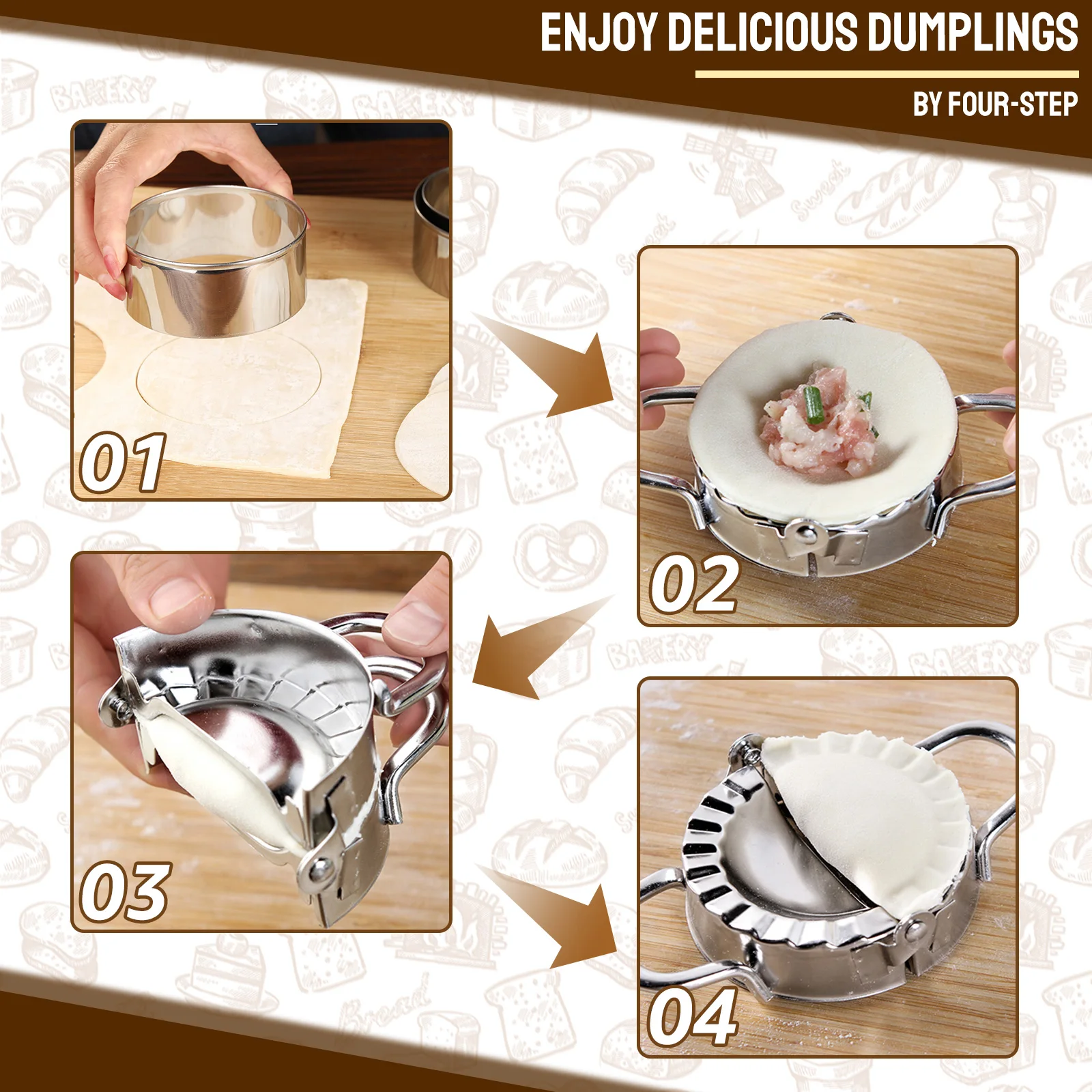 Stainless Steel Dumpling Maker - đánh giá và giá Dumpling Press Set
