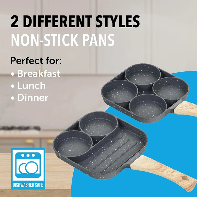 Pancake Egg Frying Pan 4 Cups  - đánh giá và giá Mini Pancake Griddle