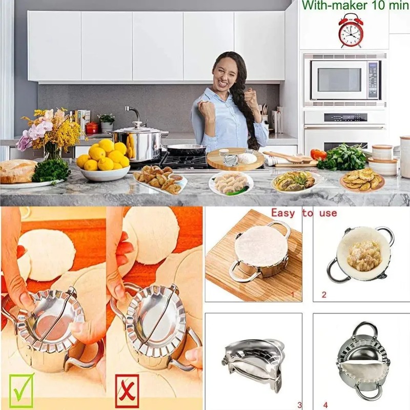 Steel Stainless Dumpling Maker - đánh giá và giá Dumpling Press Set
