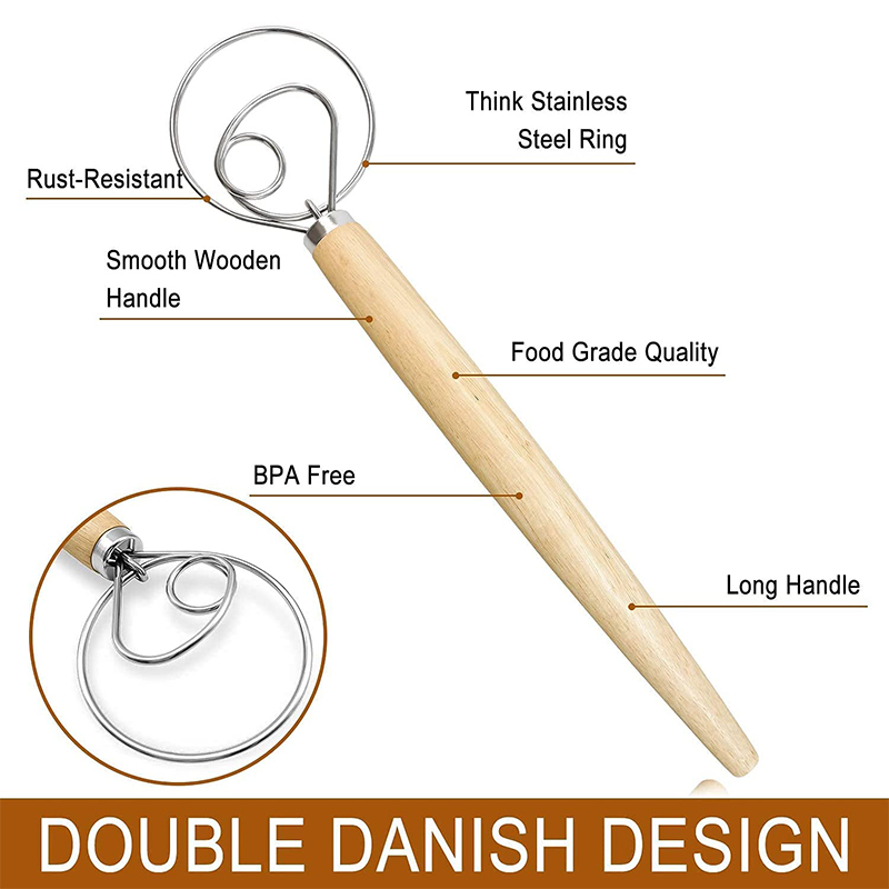 Large Hand Danish Dough Whisk  - đánh giá và giá Danish Pancake Pan