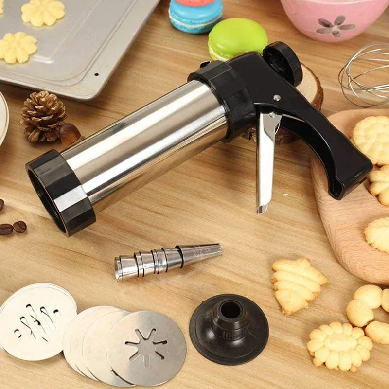 Cookie Press Gun Kit Stainless - đánh giá và giá Churros Maker Gun