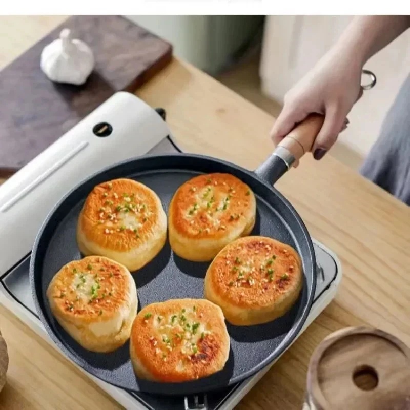 20/23/26cm Cast Iron Frying Pa - đánh giá và giá Egg Waffle Pan