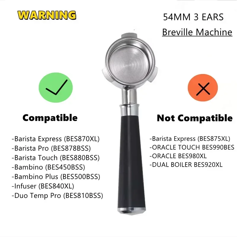 54mm 3-Ears Bottomless Portafi - đánh giá và giá Breville Espresso Barista Express