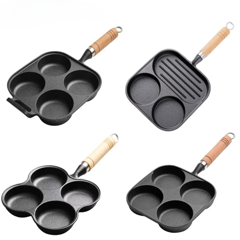 JUSTINLAU 2/4-Hole Cast Iron O - đánh giá và giá Egg Waffle Pan