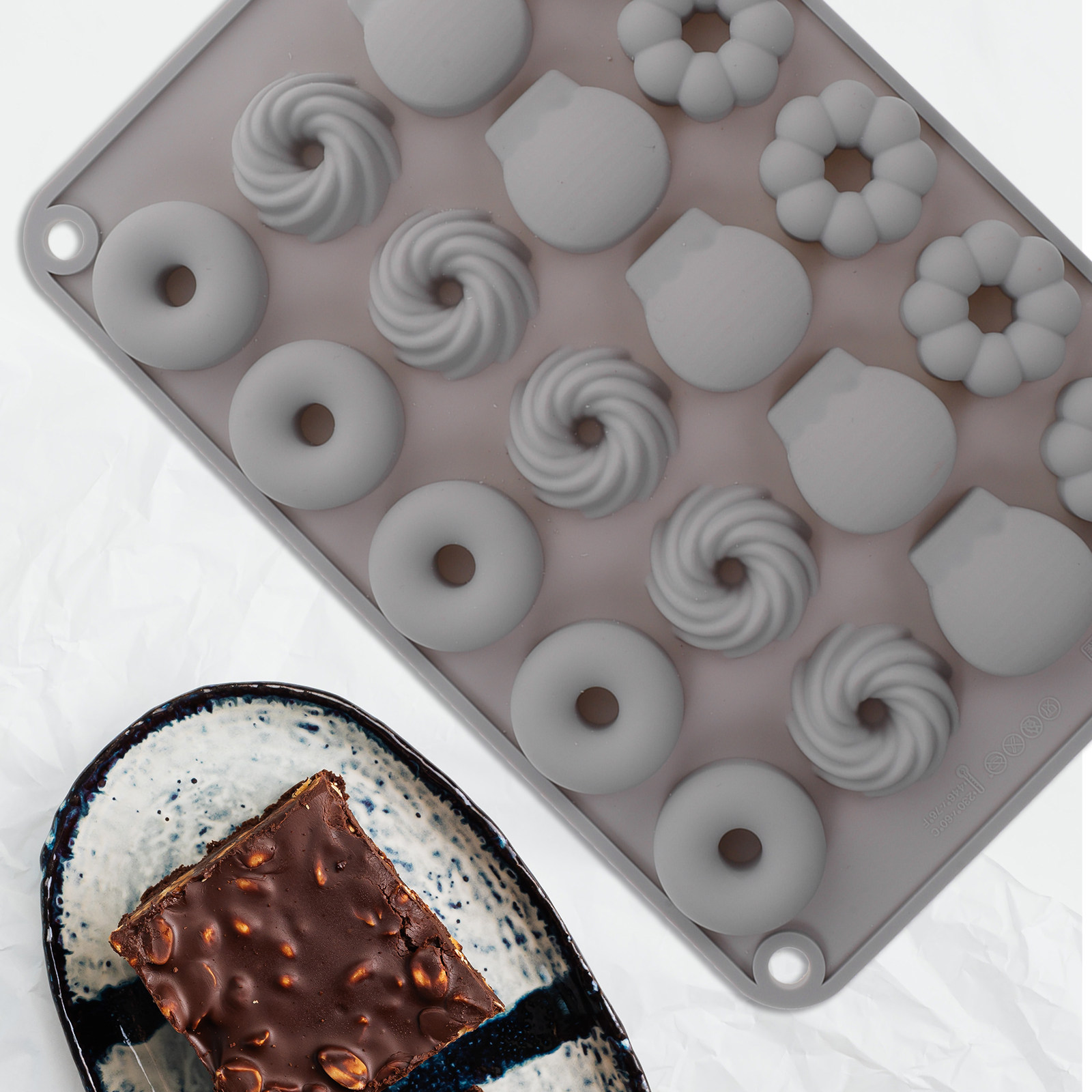 Mini Chocolate Donut Silicone  - đánh giá và giá Donut Mold Silicone