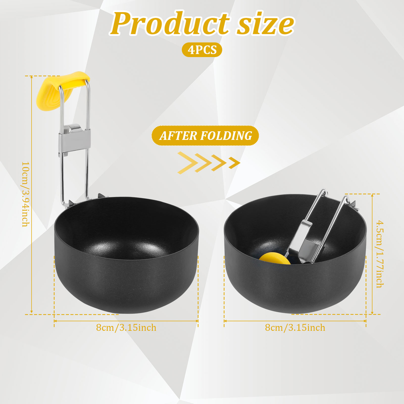 4 Pack Stainless Steel Egg Poa - đánh giá và giá Mini Pancake Griddle
